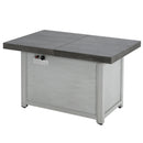 Extendable Rectangle Aluminum Alloy Fire Pit Table, 50,000 BTU