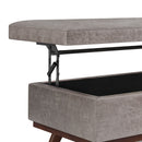 Owen - Lift Top Large Coffee Table Storage Ottoman, Mid Century Style by HouseOfZazla