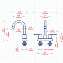 2 Handles Bathroom Sink Faucet, Oil Rubbed Bronze Centerset by HouseOfZazla