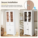 Bathroom Storage Cabinet, Adjustable Shelves & Drawer, Freestanding Tower by HouseOfZazla