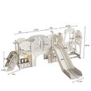 Toddler Slide Kids Playground With Basketball Hoop And Swing by HouseOfZazla