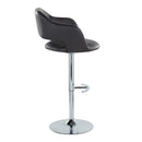 Margarite - Contemporary Ajustable Barstool With Swivel With Rounded T Footrest (Set of 2) by HouseOfZazla