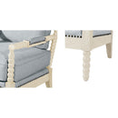 Arm Chair With Open Back Spindle Design, Padded Armrests by HouseOfZazla
