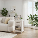 Nightstand With 2 Drawers & Shelf - White by HouseOfZazla
