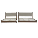 Premium Rubber Wood Platform Bed Frame, King Size with Headboard by HouseOfZazla