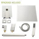 Modern Shower System With Waterfall Tub Spout, 12" Ceiling Mount Square Shower
