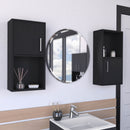 Wall Mounted Bathroom Medicine Cabinet Eak Two Doors, Two Shelves - Black by HouseOfZazla