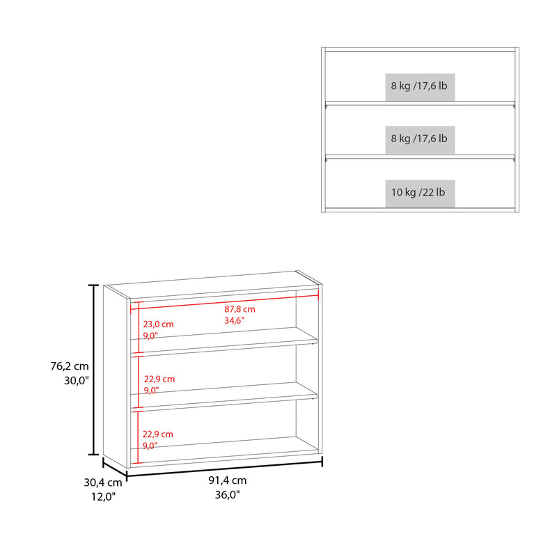 Chinle Wall Cabinet in Melamine with Open Storage, photo 9 of 9