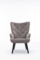 Accent chair Living Room/Bed Room, Modern Leisure Chair Silver Grey