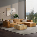 Brazilian Handcrafted Genuine Aniline Leather Sectional Sofa