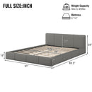 Stylish Upholstered Bed With Birch Wood Frame