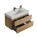 Alice - Bathroom Vanity With Sink, Large Storage Wall Mounted Floating Bathroom Vanity For Modern Bathroom
