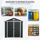 Resin Outdoor Storage Shed Kit Perfect To Store Patio Furniture - Black by HouseOfZazla