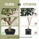 7Ft Artificial Olive Tree With Pot, Realistic Tall Fake Plant For Indoor Decoration - Green Leaves by Unique Piece Furniture