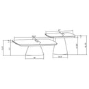 Duncan - 2 Piece Coffee Table Set With Sculpted Bases - Walnut by HouseOfZazla