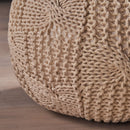 Bordeaux - Knitted Round Pouf by HouseOfZazla