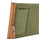 4 Pieces Arly Green Outdoor Bar Stool Solid Acacia Wood and Woven Wicker by Montret