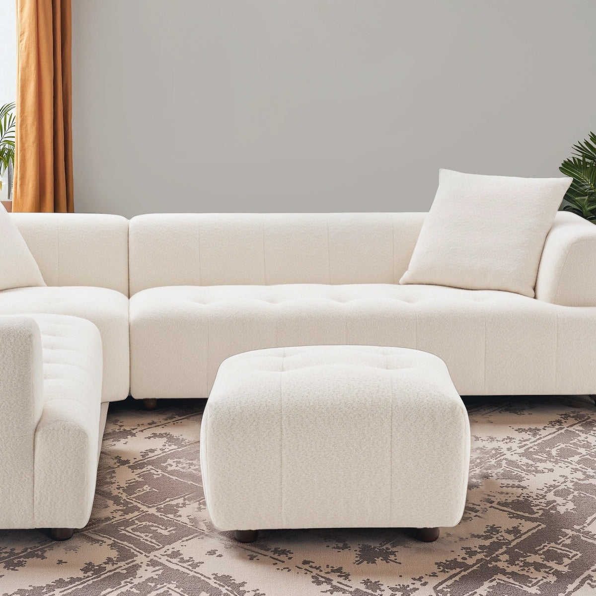 Kaynes Chic Tufted Ottoman, photo 2 of 4