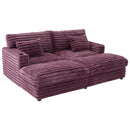 Oversized Double Chaise Lounge Sofa Bed With USB Ports And Cup Holders