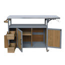 54.33" Farmhouse Rolling Outdoor Kitchen Cart