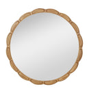 Round Solid Wood Wall Mirror - 31.5" Rustic Farmhouse