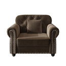 Sofa With Nailhead Trim And Rolled Armrests