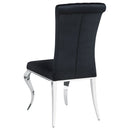 Betty Velvet Upholstered Dining Side Chair Black (Set of 4) by Unique Piece Furniture