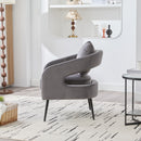 Open Back Accent Chair, Round Sofa Lounge Armchair by Unique Piece Furniture
