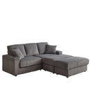 3 Seater Sofa With 2 Ottomans For Living Room by HouseOfZazla