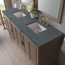James Martin Portland 72" Double Bathroom Vanity, Whitewashed Walnut