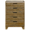 Henderson 5-drawer Bedroom Chest of Drawers Medium Oak