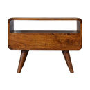 Solid Wood Curved Media Unit by HouseOfZazla