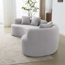 Curved 4 Seater Full Compression Sponge Sofa by Unique Piece Furniture