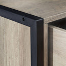 Wood Dresser with 7 Drawers, Wooden Storage Closet for Bedroom, Solid Clothes Cabinet with Sturdy Steel Frame, 48.58"Wx15.75"Dx31.22"H, 48 inch, Rustic Grey