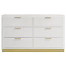Caraway 6-drawer Dresser White