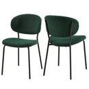 Boucle Dining Chairs, Dining Chairs With Metal Legs For Dining Room, Kitchen, Living Room by HouseOfZazla