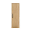 Tall Floating Bathroom Side Cabinet, Wall Mounted Single Door Storage - Light Oak