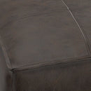 Sheffield - Square Pouf - Distressed Dark Brown by HouseOfZazla