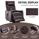 Brown PU Single Motor Power Lift Recliner Chair with Massage & Heat