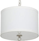 14"W Light Pendant Brushed Nickel Finish with Oatmeal Linen Shade
