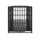Extra Large Heavy Duty Dog Crate With Removable Pans For Dogs - Black