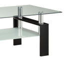 Moriah - 1 Shelf Rectangular Coffee Table - Black