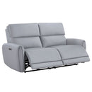 Jeromie - Power Motion Sofa With USB Port - Gray Synthetic Leather by Unique Piece Furniture