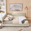 Mid-Century Storage Upholstered Tufted Bed Frame With Backrest And Armrests by HouseOfZazla