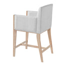 24'' Seat Height Upholstered Counter Stools with Arms - Set of 2 by HouseOfZazla
