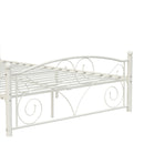 Full Size Unique Flower Sturdy System Metal Bed Frame with Headboard