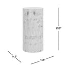 Nebula 29.5' Burl Accent Pillar Side Table, Warm Natural Brown Burl Wood