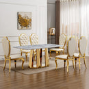 Marble Dining Table for 6 People