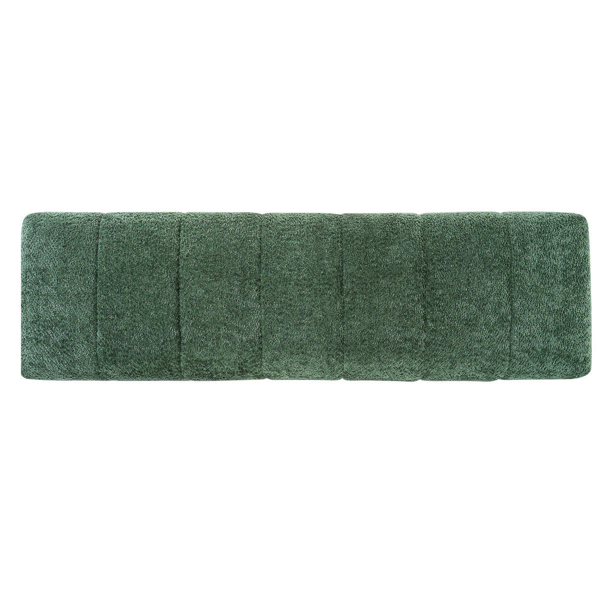 Green Boucle Upholstered Indoor Dining Bench, photo 9 of 10