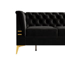 Luxurious Sofa With Legs, Modern Chesterfield Design, Tufted Upholstery, 3 Seat Couch For Living Room And Office by HouseOfZazla